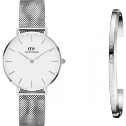 Daniel Wellington Classic Petite Sterling 32mm + Classic Cuff S