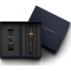 Daniel Wellington Classic Black Petite Ashfield 28mm + Sheffield ремешок